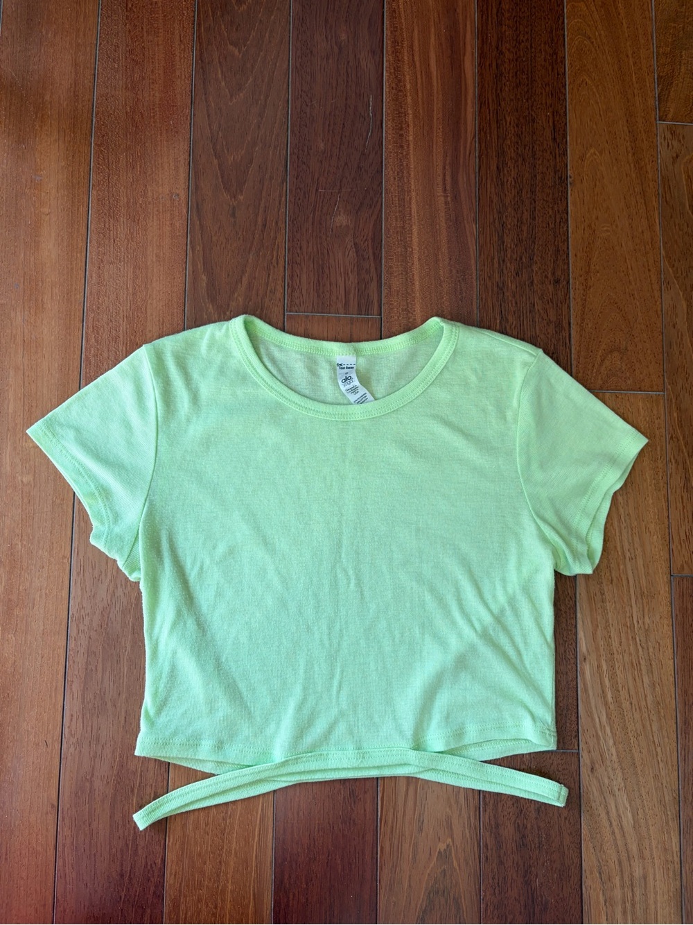 alo Halo Crop Tee - Neon Lime Size S
